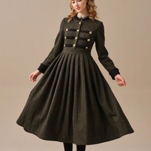 WILLOW 27 | GREEN WOOL DRESS S